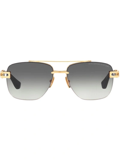 Shop Dita Eyewear Grand-evo One Sunglasses In Gold