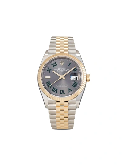 Shop Rolex 2021 Unworn Datejust 36mm In Grey