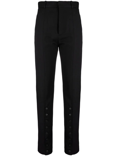 Shop Y/project High-waisted Slim Fit Trousers In Schwarz
