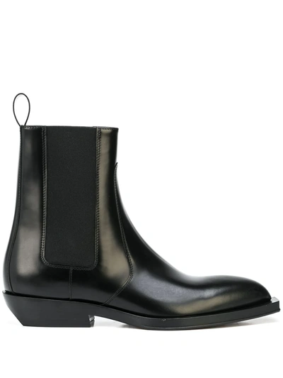 Shop Bottega Veneta Chisel Ankle Boots In Black