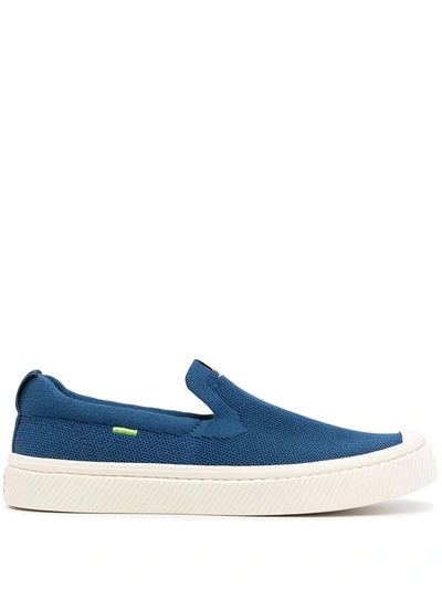 Shop Cariuma Ibi Slip-on Knit Sneakers In Blau