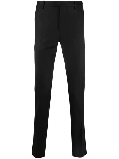Shop Pt01 Slim-fit Tailored Trousers In Schwarz