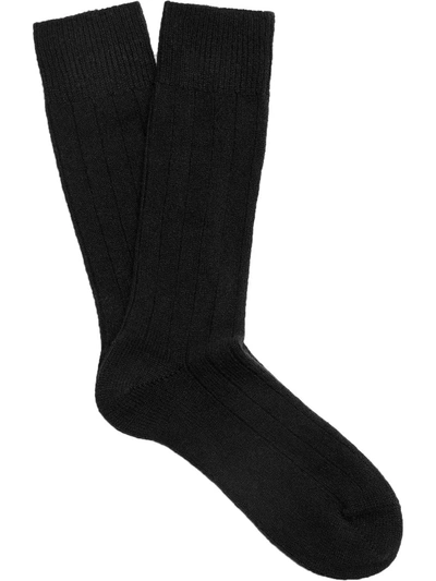 Shop Ermenegildo Zegna Cashmere-blend Socks In Black