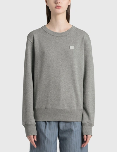 Shop Acne Studios Face Sweatshirt In Grey