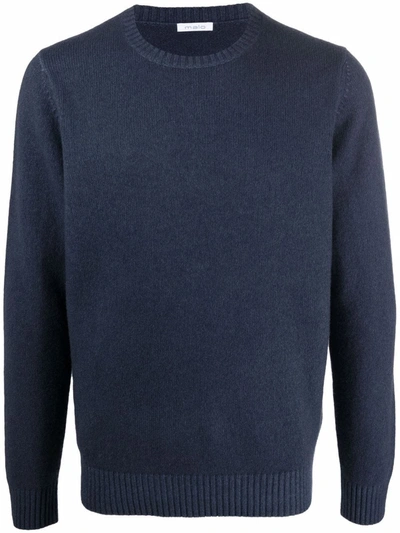Malo Crew-neck Cashmere Jumper In Blue