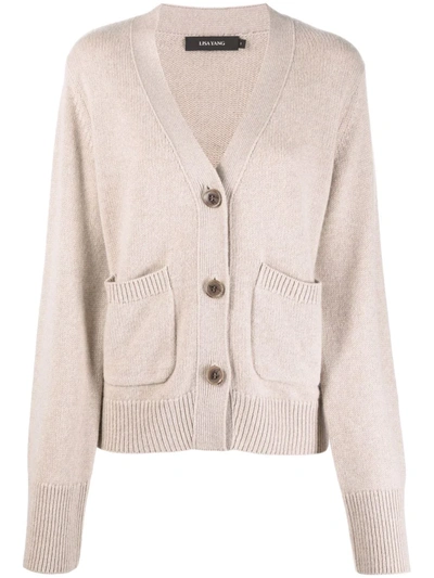 Lisa Yang Button-down Knit Cardigan In Neutrals