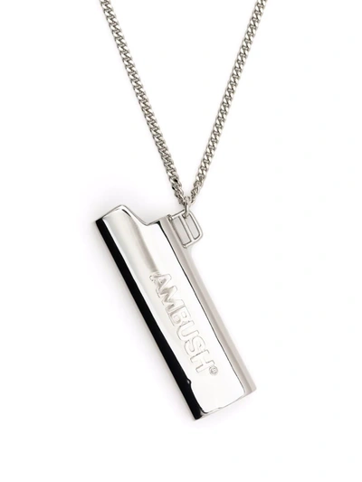 Shop Ambush Lighter Case Pendant Necklace In Silver