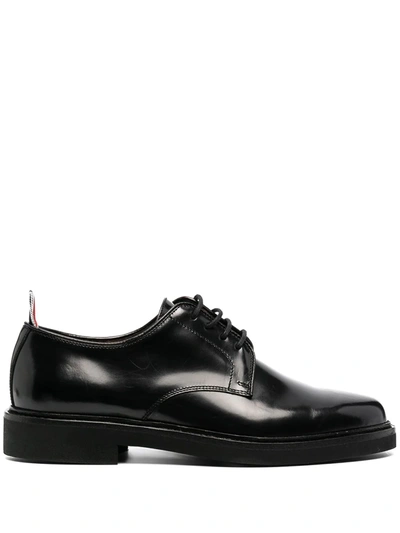 Thom Browne Black Uniform Lace-up Derbys In Schwarz