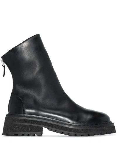 Shop Marsèll Leather Ankle Boots In Schwarz