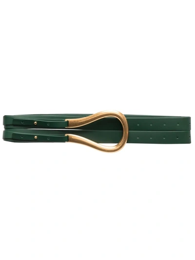 Shop Bottega Veneta Double-strap Belt In Grün