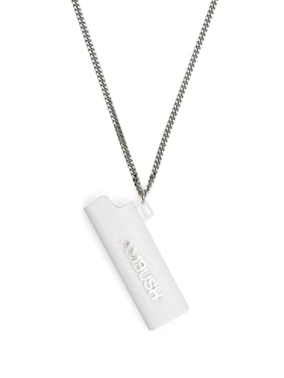Shop Ambush Lighter Case Pendant Necklace In Weiss