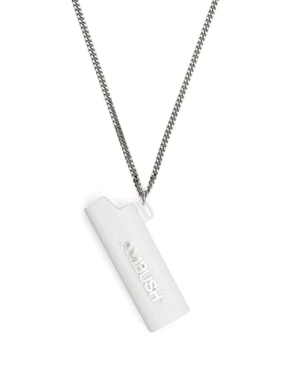 Ambush Women's Silvertone-brass Lighter Case Pendant Necklace In Weiss