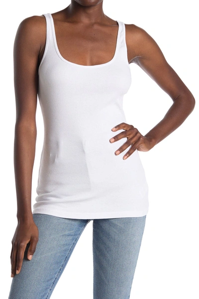 Shop James Perse Ribbed Knit Tank In Wht