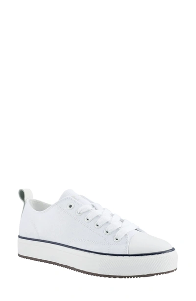 Shop Marc Fisher Ltd Cady Sneaker In White/ True White Fabric