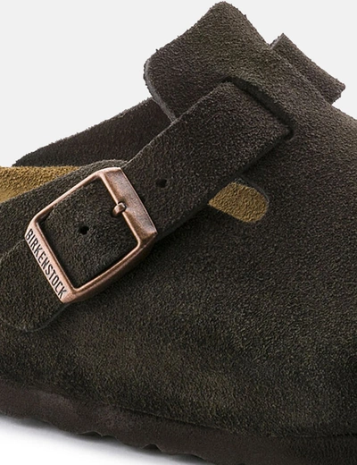 Shop Birkenstock Boston Suede Leather (regular) In Brown