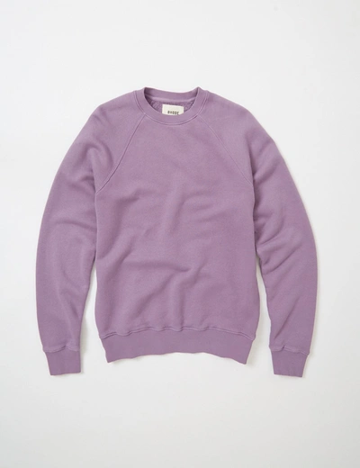 Shop Bhode Raglan Crew Sweatshirt (loopback) In Purple
