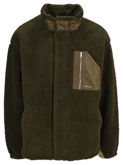 Shop Ambush Fleece Jacket In Olive
