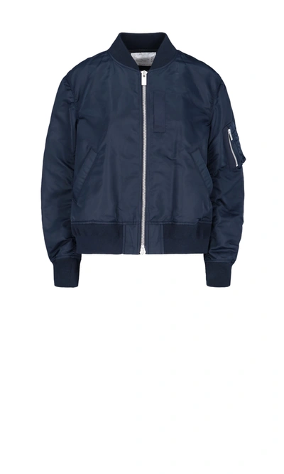 Shop Sacai Jacket In Blue