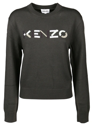 Shop Kenzo Multicolor Classic Sweater In Ardoise
