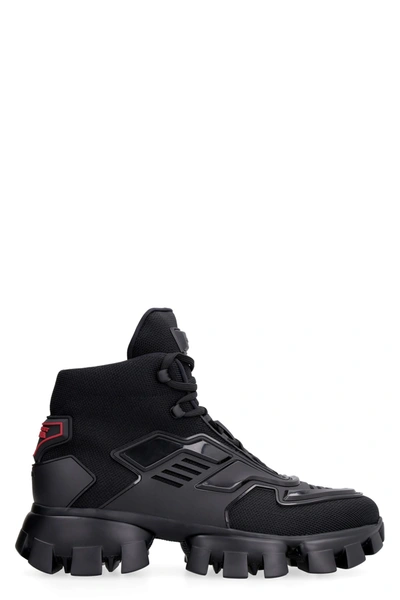 Shop Prada Cloudbust Thunder Sneakers In Black