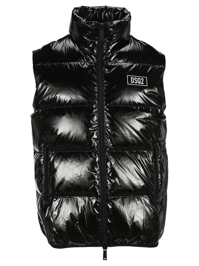 Shop Dsquared2 D Squared Dsq2 Puffer Vest In Black