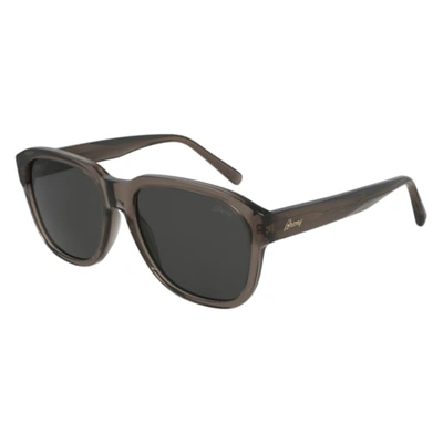 Shop Brioni Br0088s Sunglasses In Brown Brown Grey