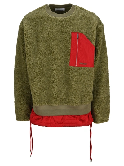 Shop Ambush New Fleece Sweater In Olive