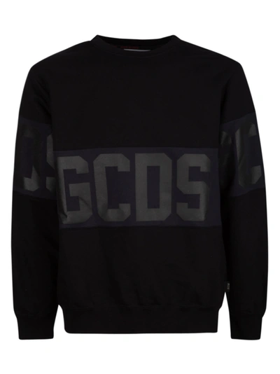 Shop Gcds Tape Logo Sweatshirt In Black/grey
