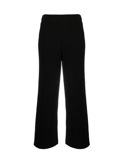 Shop Vince Ribbed Cropped Pant In Blk Black