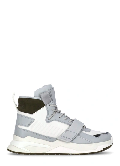 Shop Balmain B-ball Sneaker In Blanc/gris