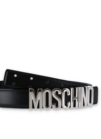 Shop Moschino Belts Black In Fantasia Nero