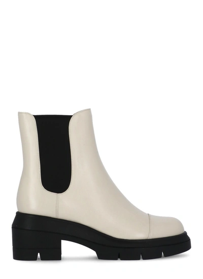 Stuart Weitzman Norah Elasticated Side-panel Boots In Oat