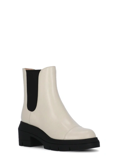 Stuart Weitzman Norah Elasticated Side-panel Boots In Oat