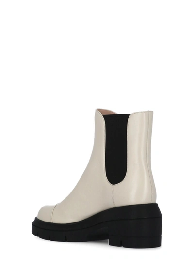 Stuart Weitzman Norah Elasticated Side-panel Boots In Oat