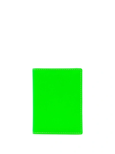 Comme Des Garçons Colour-block Cardholder Wallet In 绿色
