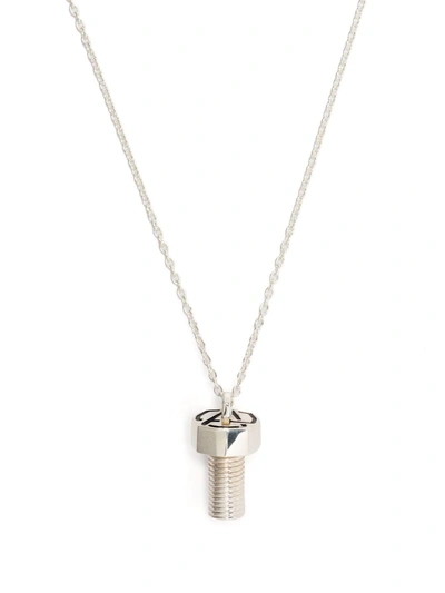 Shop Ambush Bolt Pendant Necklace In Silver