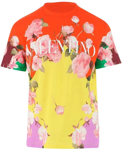 Shop Valentino T-shirts And Polos In St. Anemoni/lilium/giallo
