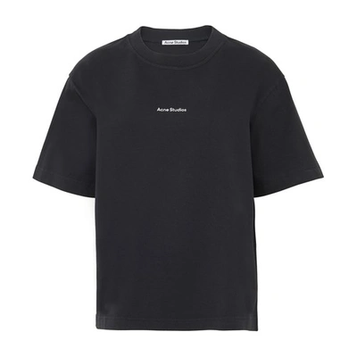 Shop Acne Studios Edie Stamp T-shirt In Black