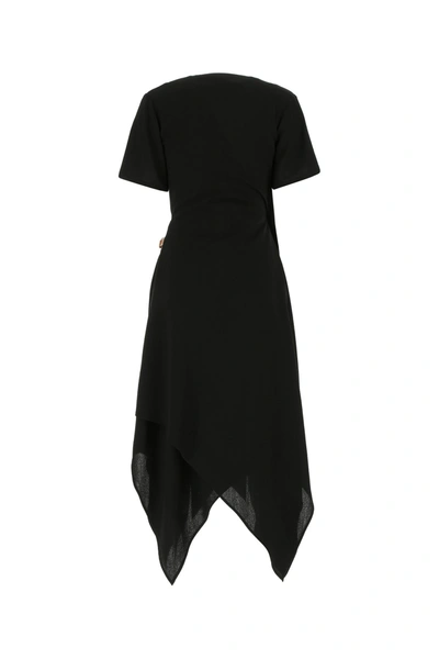 Shop Loewe Black Wool Dress Black  Donna 36