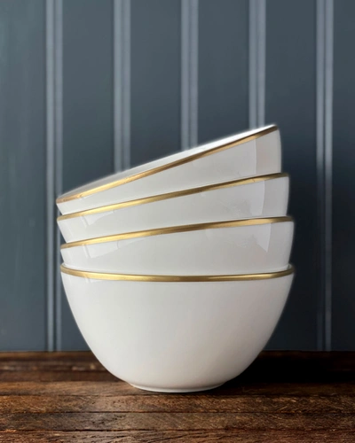 Shop Caskata Grace Gold Tall Cereal Bowls, Set Of 4