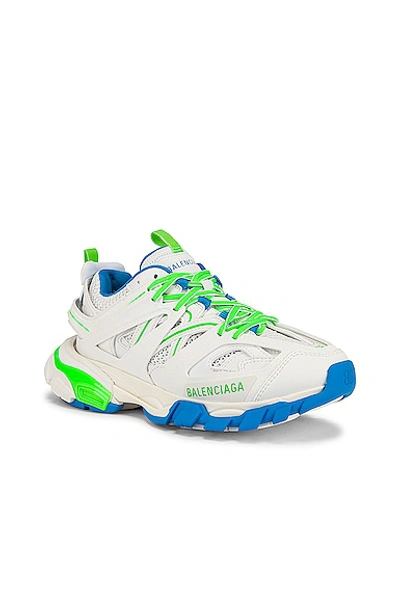 Shop Balenciaga Track Sneakers In Blue & Green