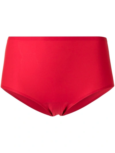 Shop Chantelle Soft Stretch High-waist Briefs In Red