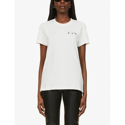 Shop Off-white Liquid Melt Graphic-print Cotton-jersey T-shirt In Off White