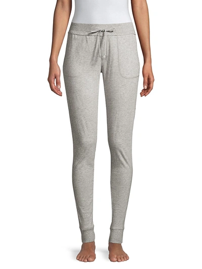 Shop Skin Women's Jersey Cotton Ny Track Pants In Heather Grey