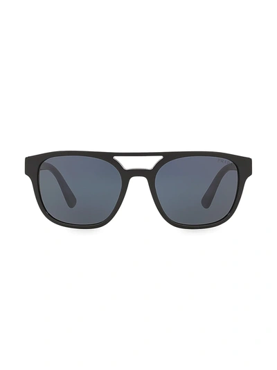 Shop Prada Heritage 56mm Round Sunglasses In Black