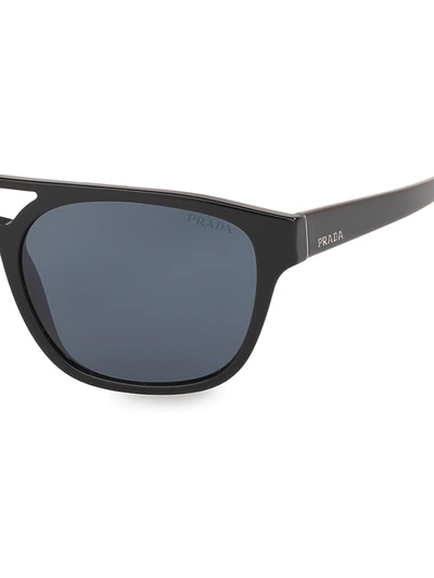 Shop Prada Heritage 56mm Round Sunglasses In Black