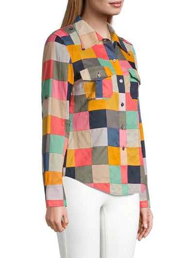 Tory Burch Brigitte Patchwork Shirt In Patchwork Multi | ModeSens