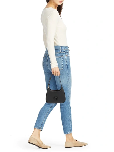 Shop Versace Women's Mini La Medusa Leather Hobo Bag In Optical White