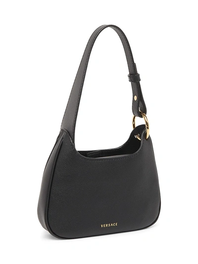 Shop Versace Women's Mini La Medusa Leather Hobo Bag In Optical White