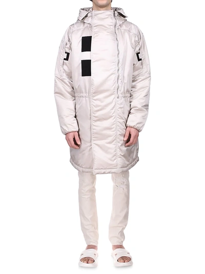 Shop Givenchy Padded Parka In Pearl Grey